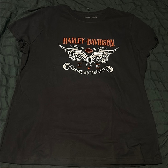 Harley-Davidson Tops - COPY - Harley-Davidson Black Orange Graphic Short Sleeve Tee